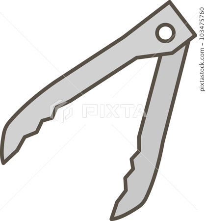 Simple monochrome illustration of tongs 103475760