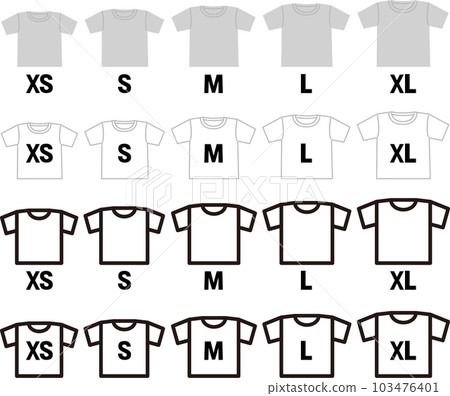 T 卹圖標和尺寸符號 103476401