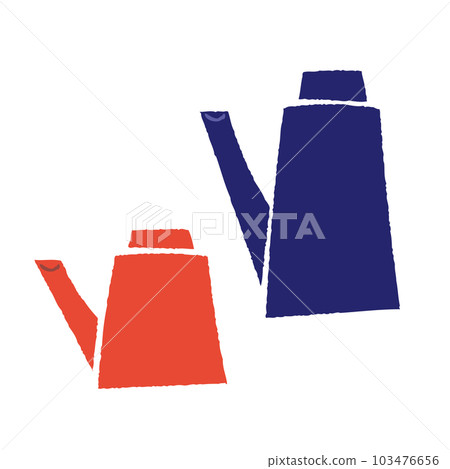 沒有把手的鍋（調味容器）的手繪矢量圖 103476656