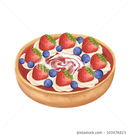 blueberry strawberry tart cake dessert sweet food pastry delicious tasty pie cream 103476823