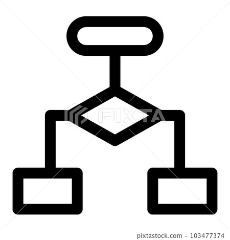 代表 DX、流程圖的線條樣式圖標 103477374