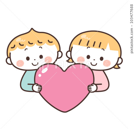 child holding a heart 103477688