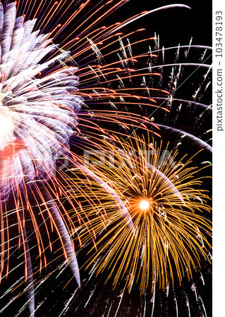 點綴夜空的大型煙花（戶田橋/板橋煙花大會） 103478193