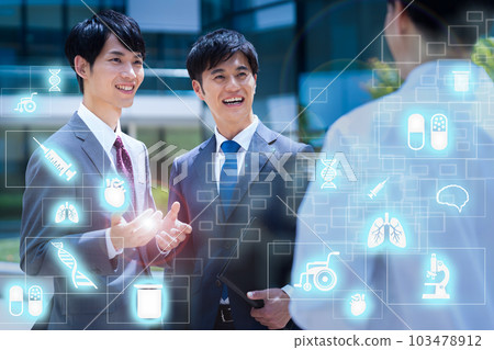 MR negotiating business with a doctor Filming cooperation "LINK FOREST" 103478912