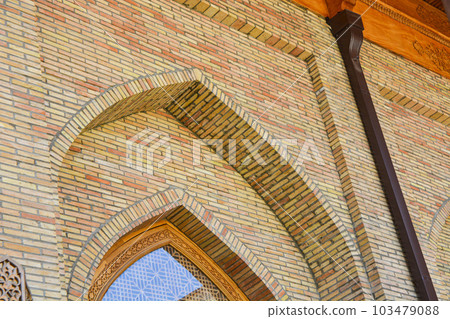 Hazrati imam comlex. Close up view of arch. Islam building in Uzbekistan. 103479088