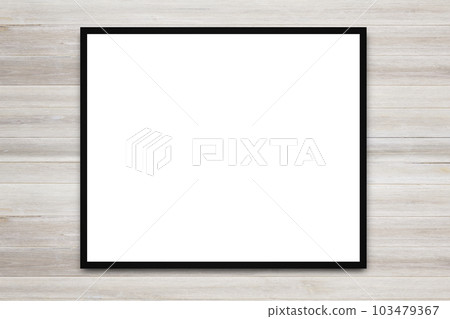 Blank advertising billboard or wide screen television with old vintage wood background Blank advertising billboard or wide screen television with old vintage wood background 103479367