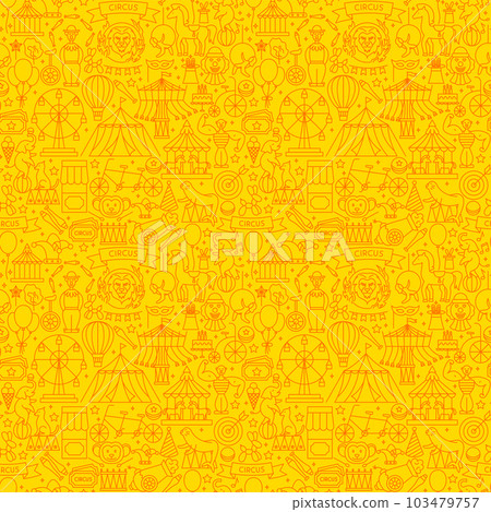 Circus Show Line Seamless Pattern Circus Show Line Seamless Pattern 103479757