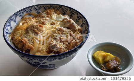 Pork cutlet on rice  103479836