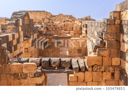 Qasr Al Hallabat desert castle, Jordan 103479851