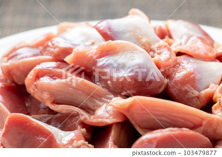 Close-up of chicken gizzards. 103479877