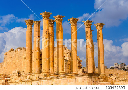 Jerash, Jordan Temple of Artemis in ancient Gerasa Jerash, Jordan Temple of Artemis in ancient Gerasa 103479895