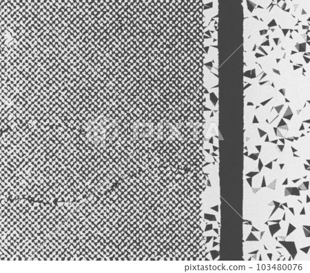 Retro digital LoFi geometric pattern illustration with black plaid, triangles and lines Retro digital LoFi geometric pattern illustration with black plaid, triangles and lines 103480076