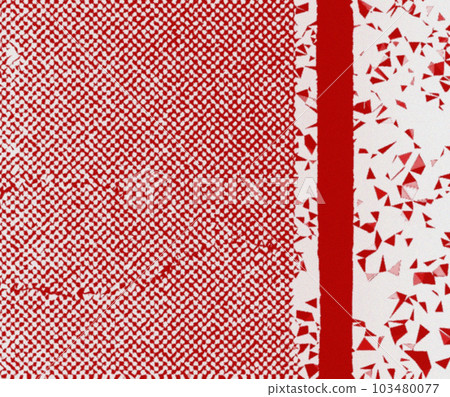 Retro digital LoFi geometric pattern illustration with red plaid, triangles and lines 103480077