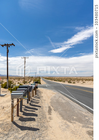 Many mailboxes along the road Many mailboxes along the road 103480715