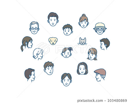 faces of people of different ages faces of people of different ages 103480869