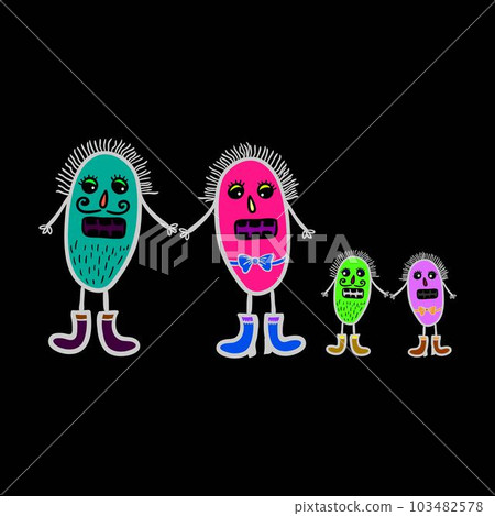Microbes seamless pattern. Microbes seamless pattern. 103482578