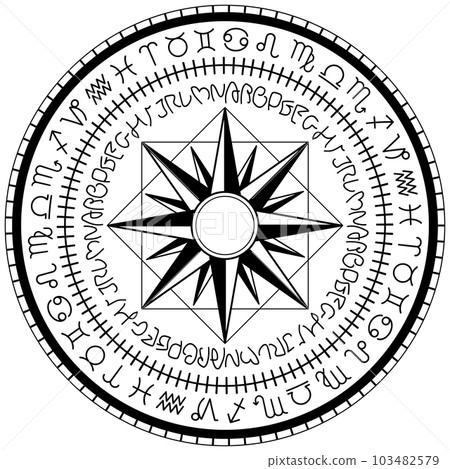 Constellation magic circle Otherworldly handwritten characters Constellation magic circle Otherworldly handwritten characters 103482579
