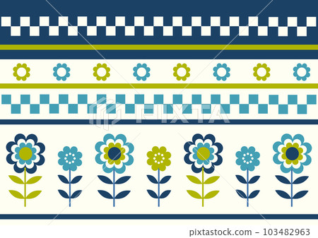復古花卉邊框圖案 103482963