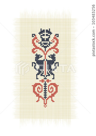 The Tree with Lions Tatreez 103483256