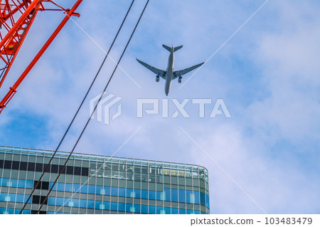 More than 3 weeks have passed since the transition to the 5th class of Tokyo cityscape in Japan ... Recovery of air demand ... Above the Shibuya Sakura stage ... = 1 day 103483479