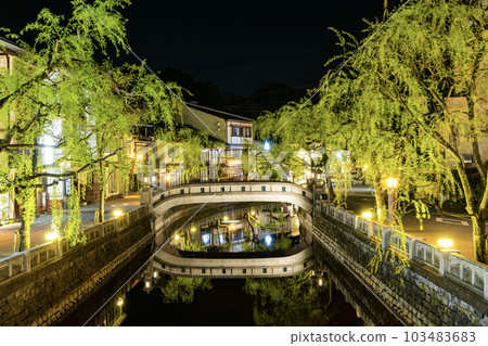 Kinosaki-cho, Toyooka City, Hyogo Prefecture, one of the most popular tourist destinations in the Kansai region, Kinosaki Onsen's nightscape (Yanagi-dori) Kinosaki-cho, Toyooka City, Hyogo Prefecture, one of the most popular tourist destinations in the Kansai region, Kinosaki Onsen's nightscape (Yanagi-dori) 103483683