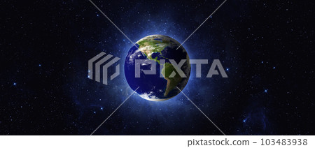 Earth and galaxy. North and South America. 103483938
