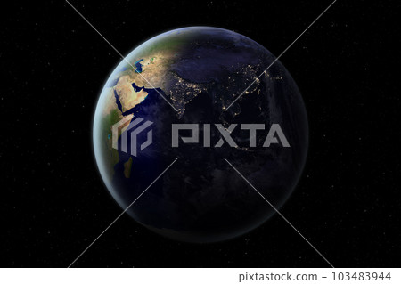 Earth at the night. Earth at the night. 103483944
