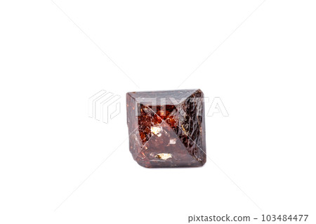 Macro Zircon mineral stone on a white background 103484477