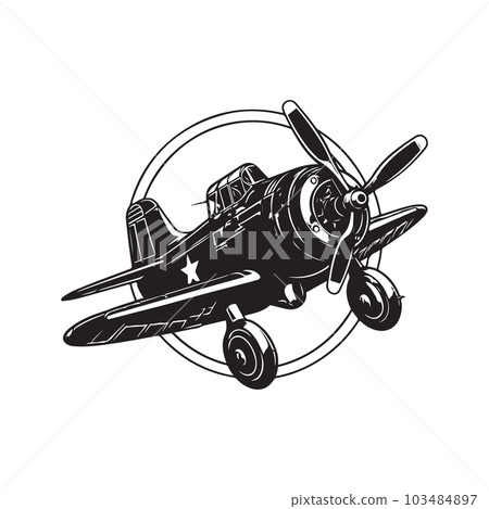 assault fighter, vintage logo line art concept black and white color, hand drawn illustration assault fighter, vintage logo line art concept black and white color, hand drawn illustration 103484897