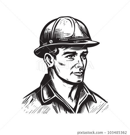 Hard Working Man Drawing Self Drawing Animation Continuous One Line