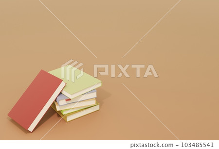 3D material_stacked books 103485541