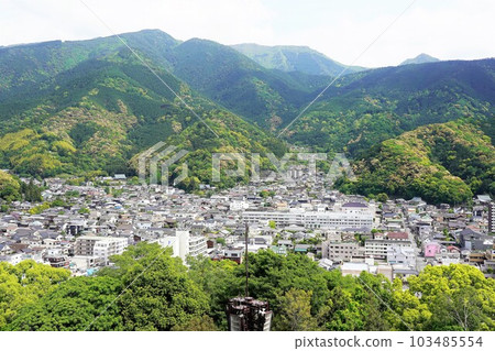 Fresh green city area seen from Uwajima Castle 103485554