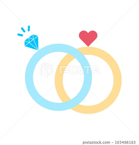 Wedding Rings icon vector image. Wedding Rings icon vector image. 103486183