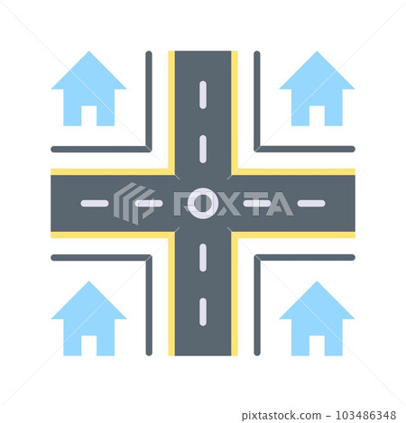 Street icon vector image. Street icon vector image. 103486348