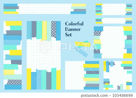 Banner set_masking tape_blue Banner set_masking tape_blue 103486699