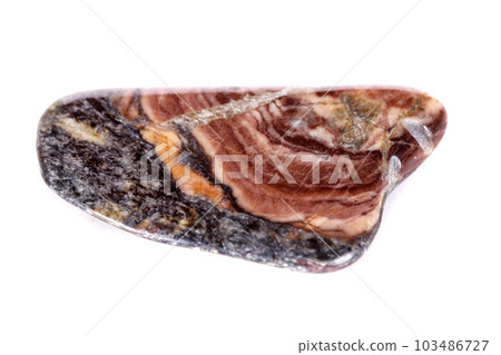 Macro mineral stone jasper on a white background Macro mineral stone jasper on a white background 103486727
