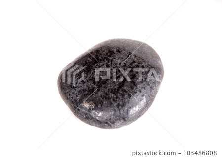 Macro mineral stone lignite on a white background Macro mineral stone lignite on a white background 103486808