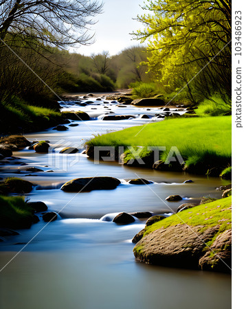Realistic river spring neutral colors warm light Realistic river spring neutral colors warm light 103486923