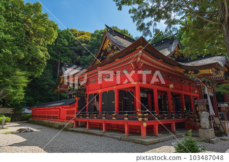 愛知岡崎六所神社美麗的權現造建築 103487048