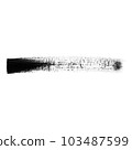 Black brush stroke isolated on a white background. Stock design element 103487599