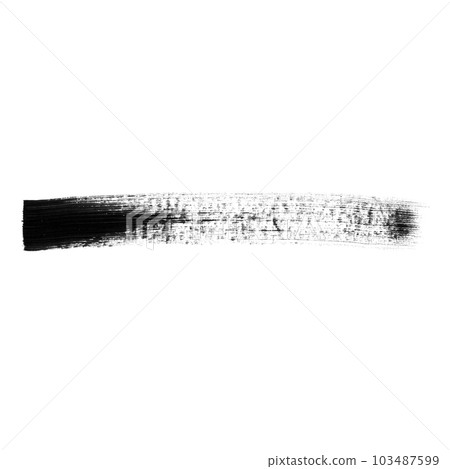 Black brush stroke isolated on a white background. Stock design element 103487599