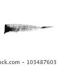 Black brush stroke isolated on a white background. Stock design element 103487603