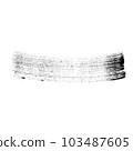 Black brush stroke isolated on a white background. Stock design element 103487605
