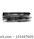 Black brush stroke isolated on a white background. Stock design element 103487609