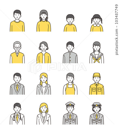 簡單的人插畫正面 103487749