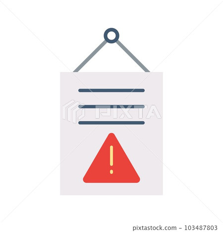 Notice icon vector image. 103487803