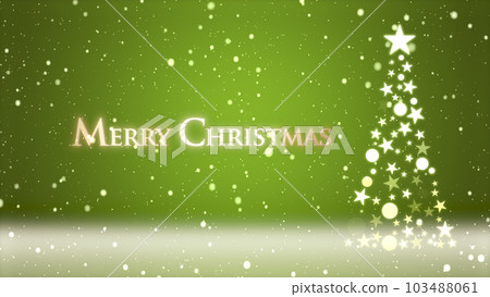 Christmas tree and colored background with snowflakes and christmas lettering 103488061