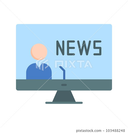 News Anchor icon vector image. News Anchor icon vector image. 103488248