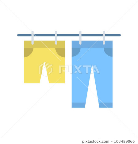 Hanging Clothes icon vector image. 103489066