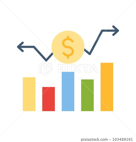 Fluctuation icon vector image. 103489191